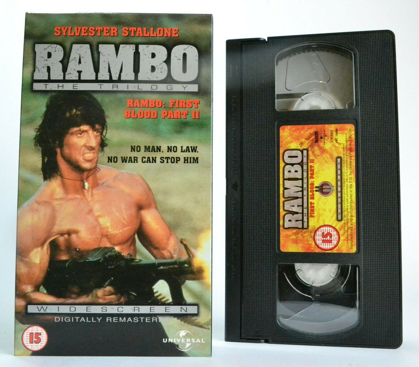 Rambo:First Blood, Part 2 - Action - Digitally Remastered - Widescreen - Pal VHS-