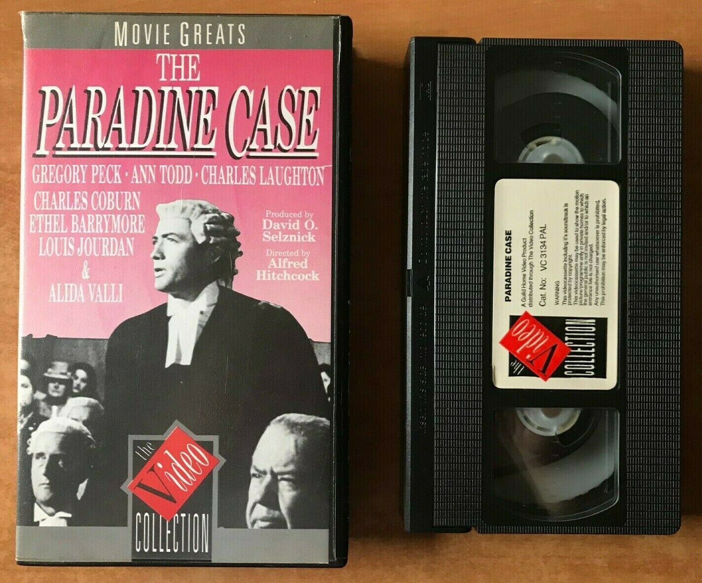The Paradine Case; [Alfred Hitchcock]: Court Thriller - Gregory Peck - Pal VHS-