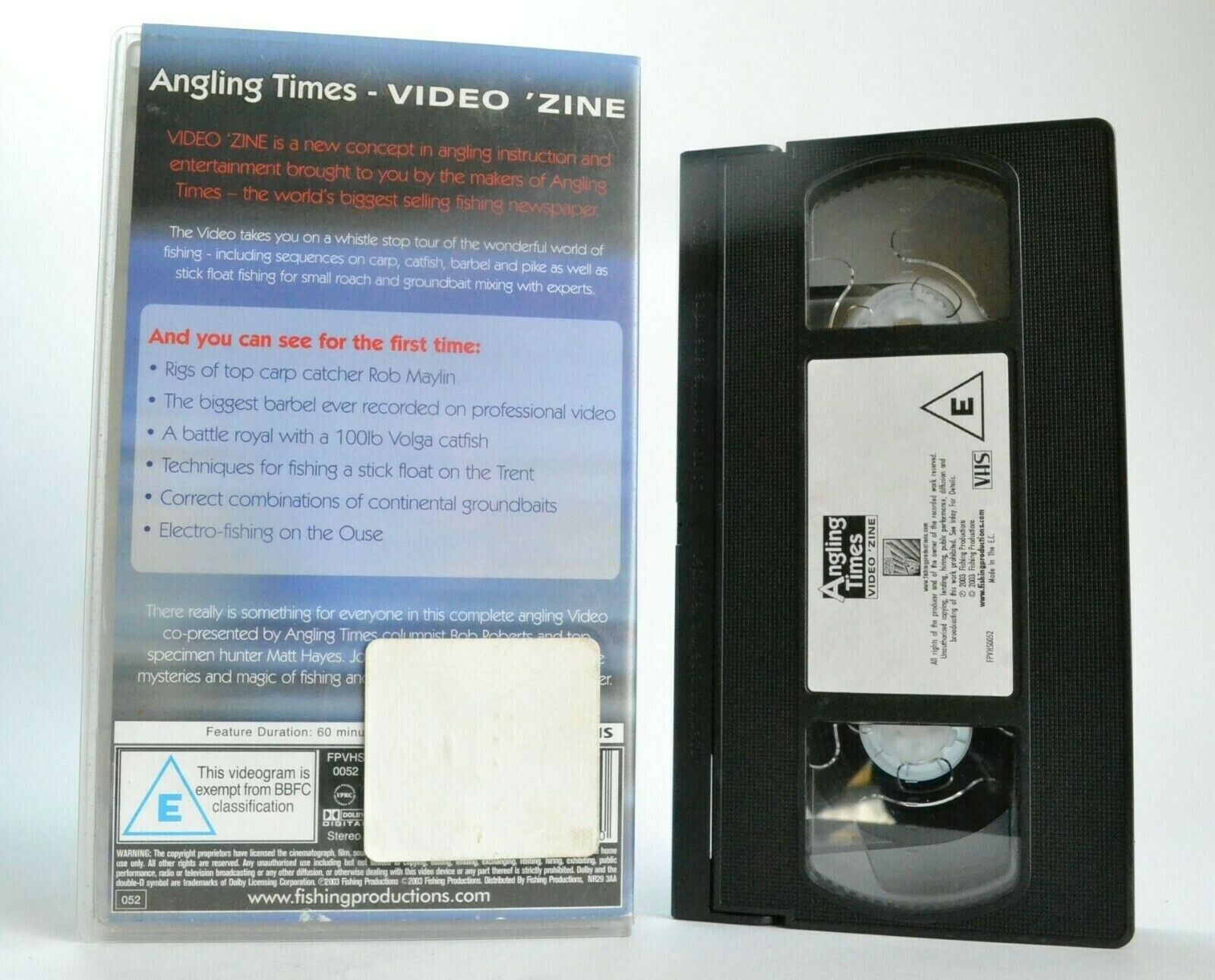 Angling Times Video 'Zine -<Bob Roberts/Matt Hayes>- Fishing - Carp - Pal VHS-