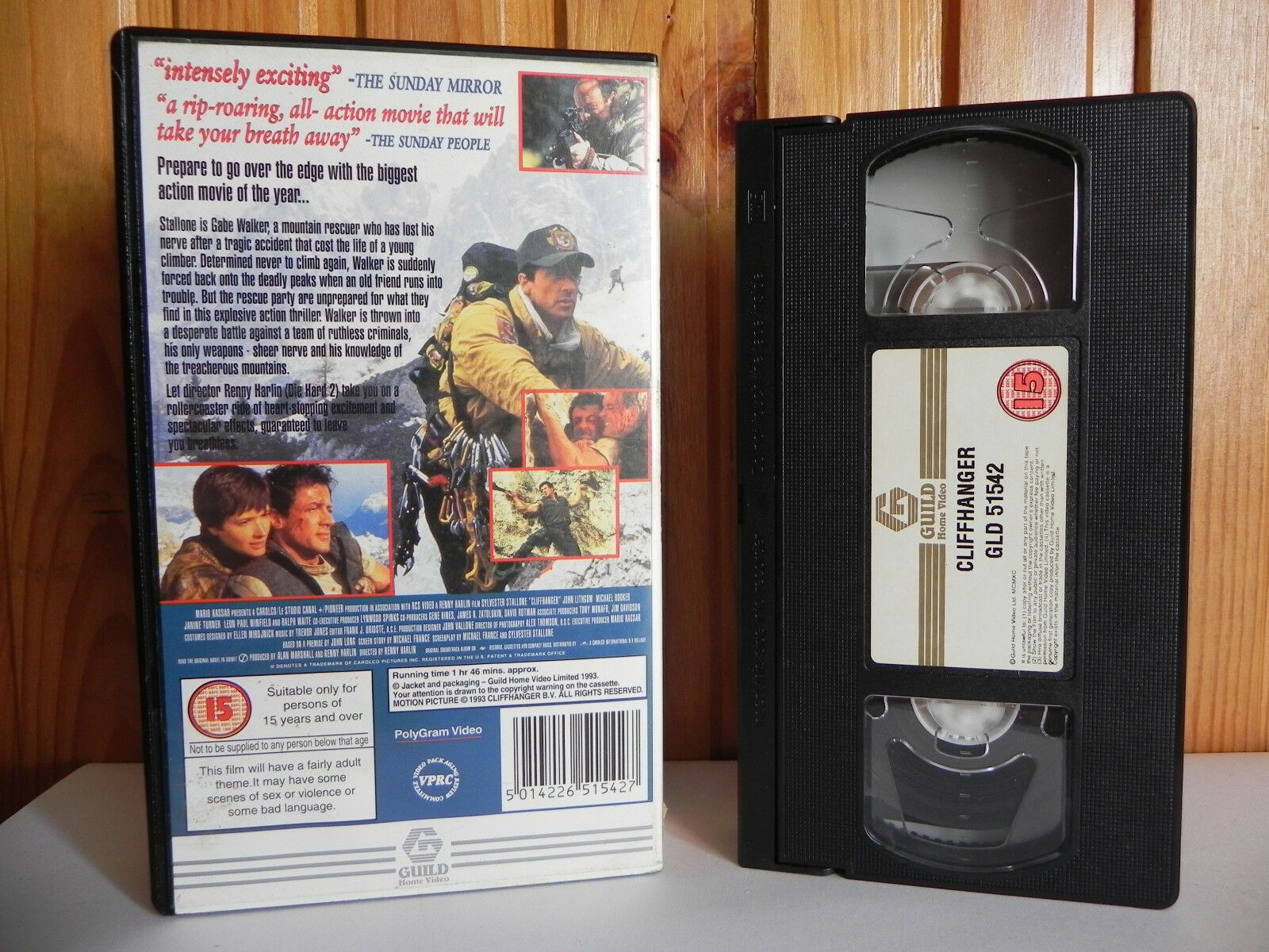 Cliffhanger (1993): - Action - Sylvester Stallone - Pal VHS-