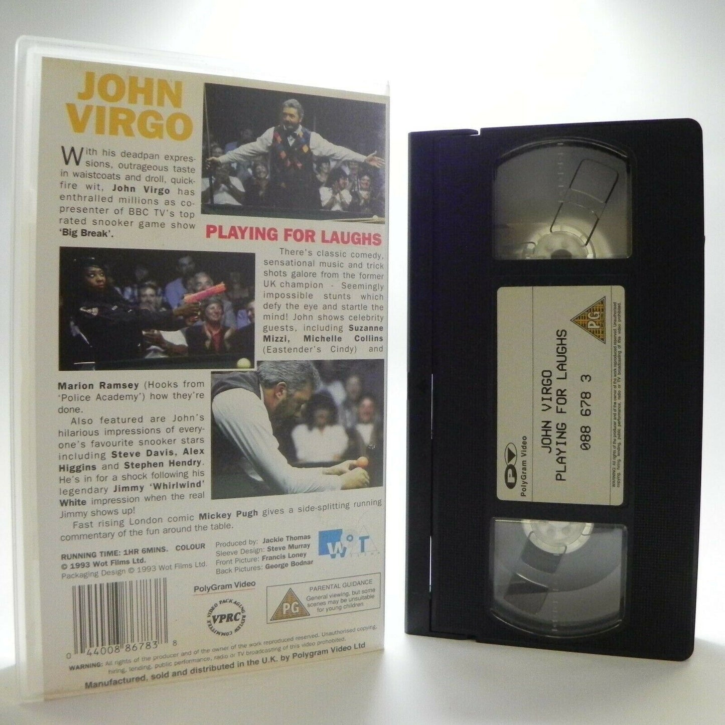 Playing For Laughs: By John Virgo - Trick Shot Master - Game Show - Pal VHS-