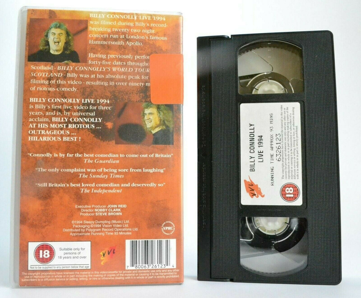 Billy Connolly: Live 1994 - Stand-Up Comedy - Hammersmith Apollo/London - VHS-