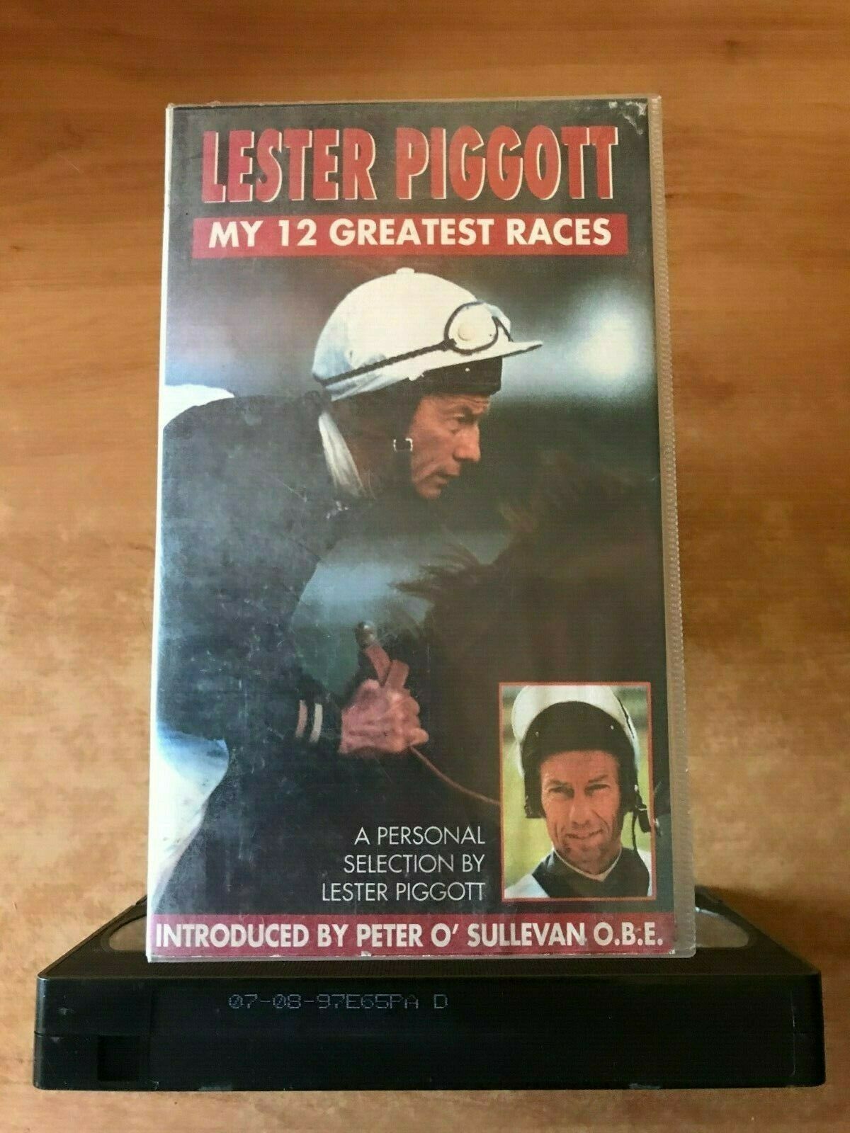 Lester Piggott: My 12 Greatest Races - Jockey - Peter O'Sullevan - Sports - VHS-