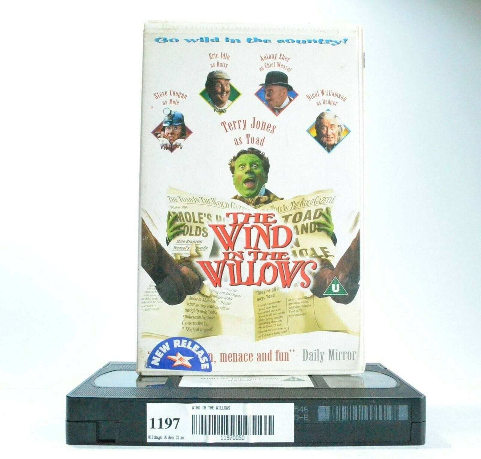 The Wind In The Willows: Film By T.Jones - Large Box - Children's - Pal VHS-