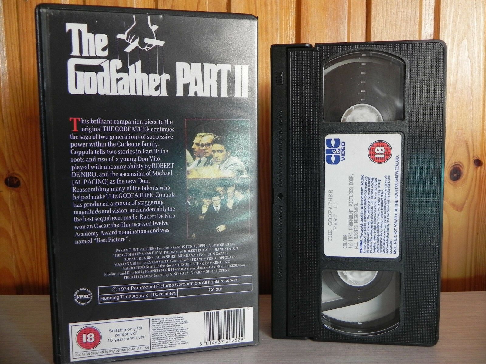 The Godfather Part 2 - CIC Release - Classic Crime - Drama Video - Al Pacino VHS-