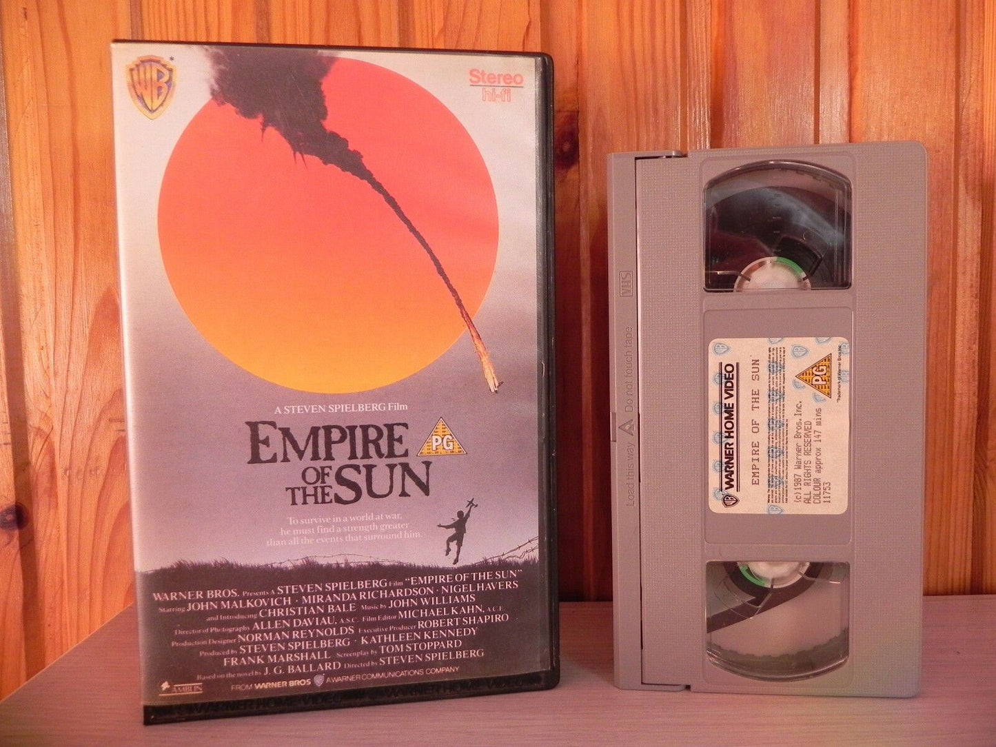 Empire Of The Sun (1987): Drama - Warner; Large Box [Rental] Christian Bale - Pal VHS-