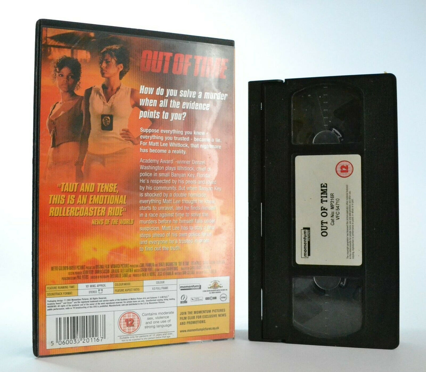 Out Of Time: Thriller (2003) - Large Box - Ex-Rental - Denzel Washington - VHS-