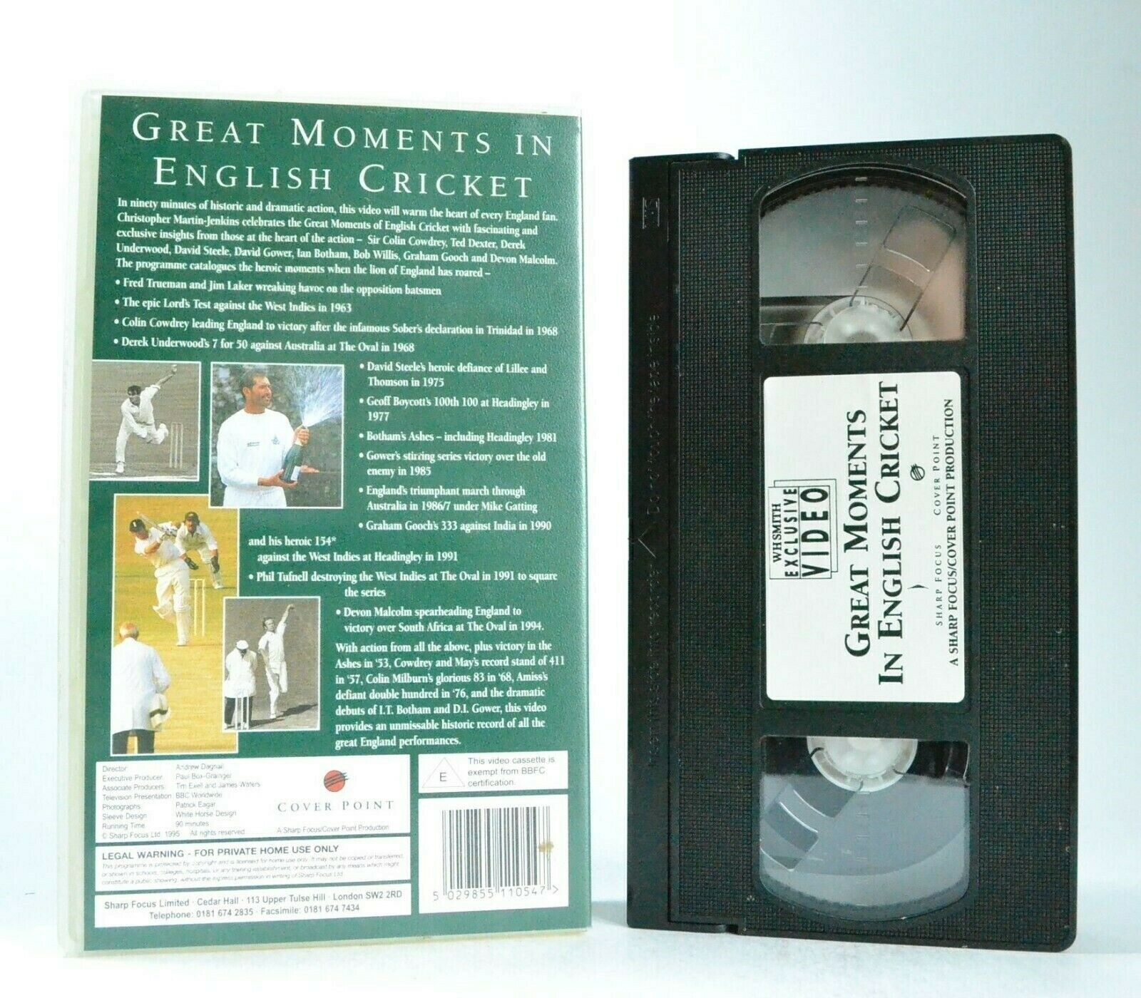 Great Moments In English Cricket - (1952-1994) - Dramatic Action - Sports - VHS-