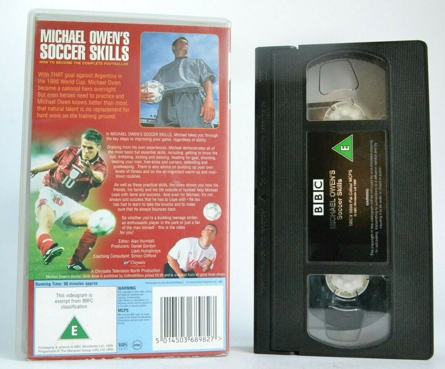 Soccer Skills: By Michael Owen - Educational - Key Steps - Football - Pal VHS-
