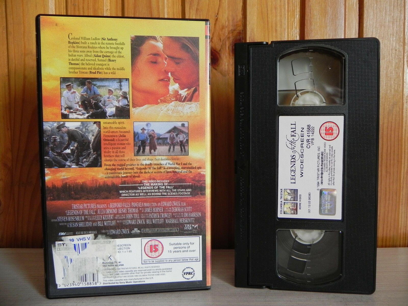 Legends Of The Fall - Columbia - Romance - Brad Pitt - Anthony Hopkins - Pal VHS-