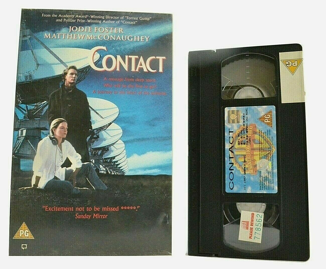 Contact; [Free Postcard]: Outer Space Fantasy - Large Box - Jodie Foster - VHS-