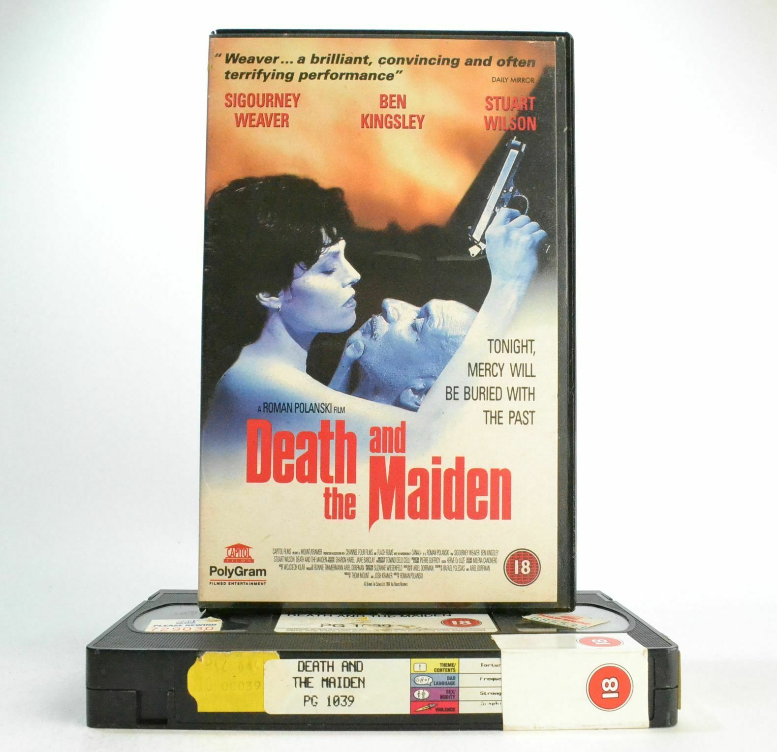 Death & The Maiden: Ben Kingsley/Sigourney Weaver - Roman Polanski Drama - VHS-