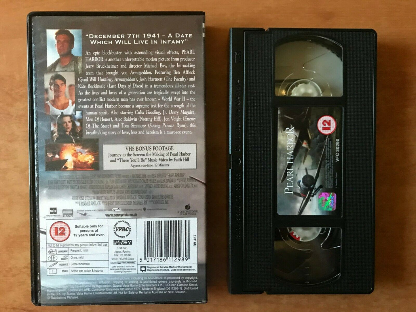 Pearl Harbor (2001); [Michael Bay]: Romantic War Drama - Ben Affleck - Pal VHS-