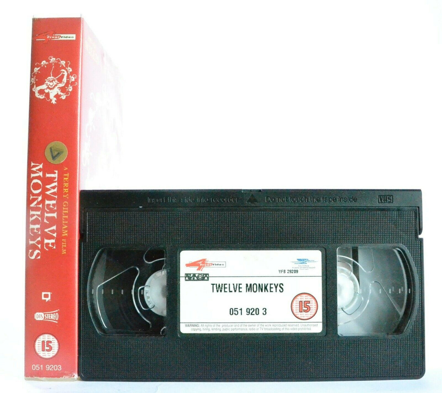 Twelve Monkeys: Time Travel - Bruce Willis - Brad Pitt - Action (1995) - VHS-