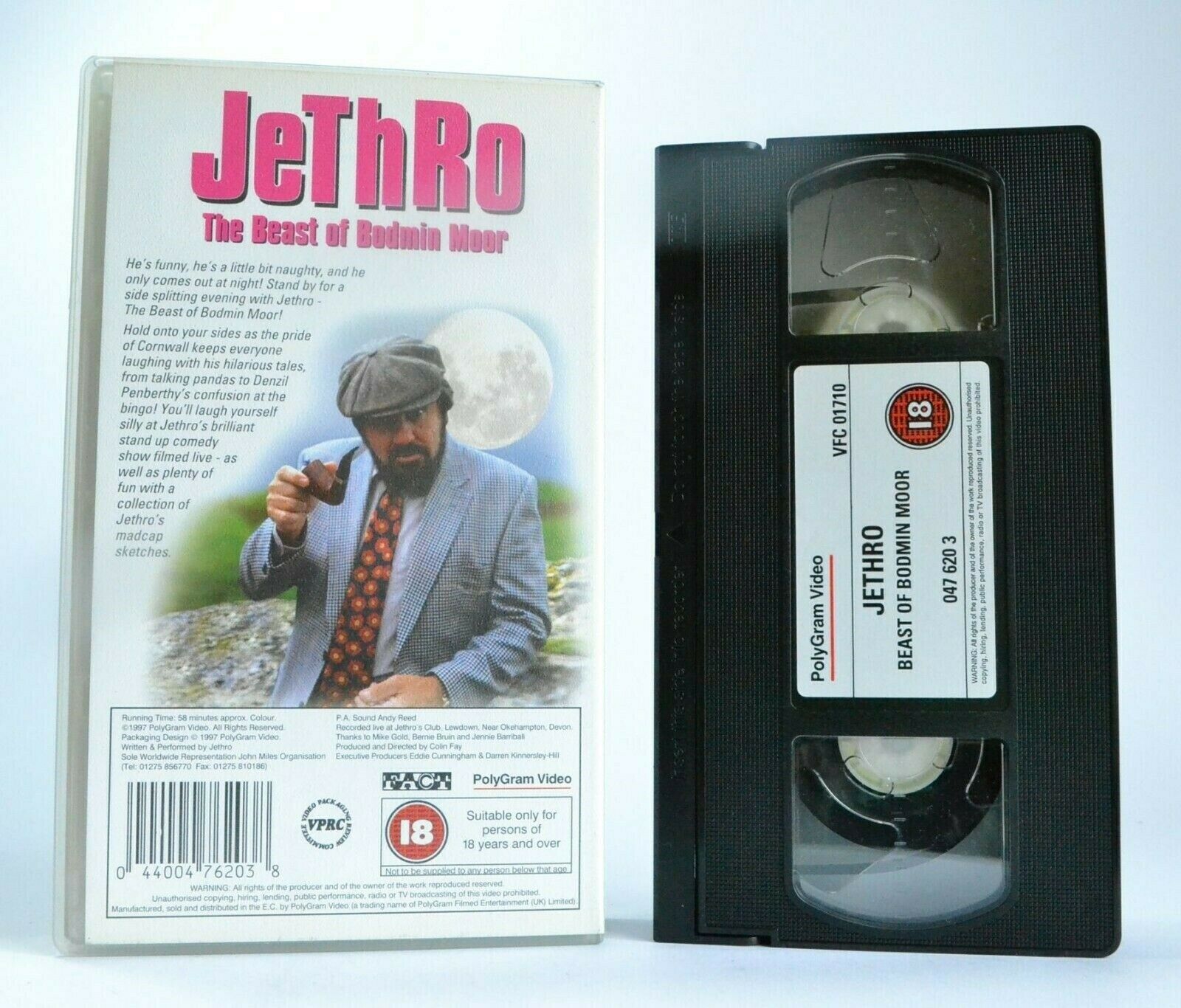 Jethro: The Beast Of Bodmin Moor - Denzil Penberthy - Madcap Sketches - Pal VHS-
