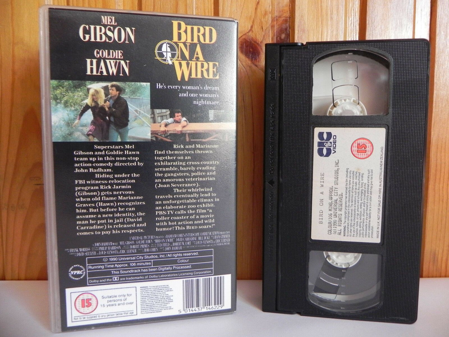 Bird On A Wire - CIC Video - Action - Comedy - Mel Gibson - Goldie Hawn - VHS-