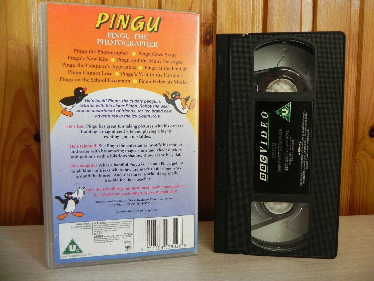 BBC Pingu: The Photographer 10 Adventures - Children's Educ Fun - Kids Pal VHS-