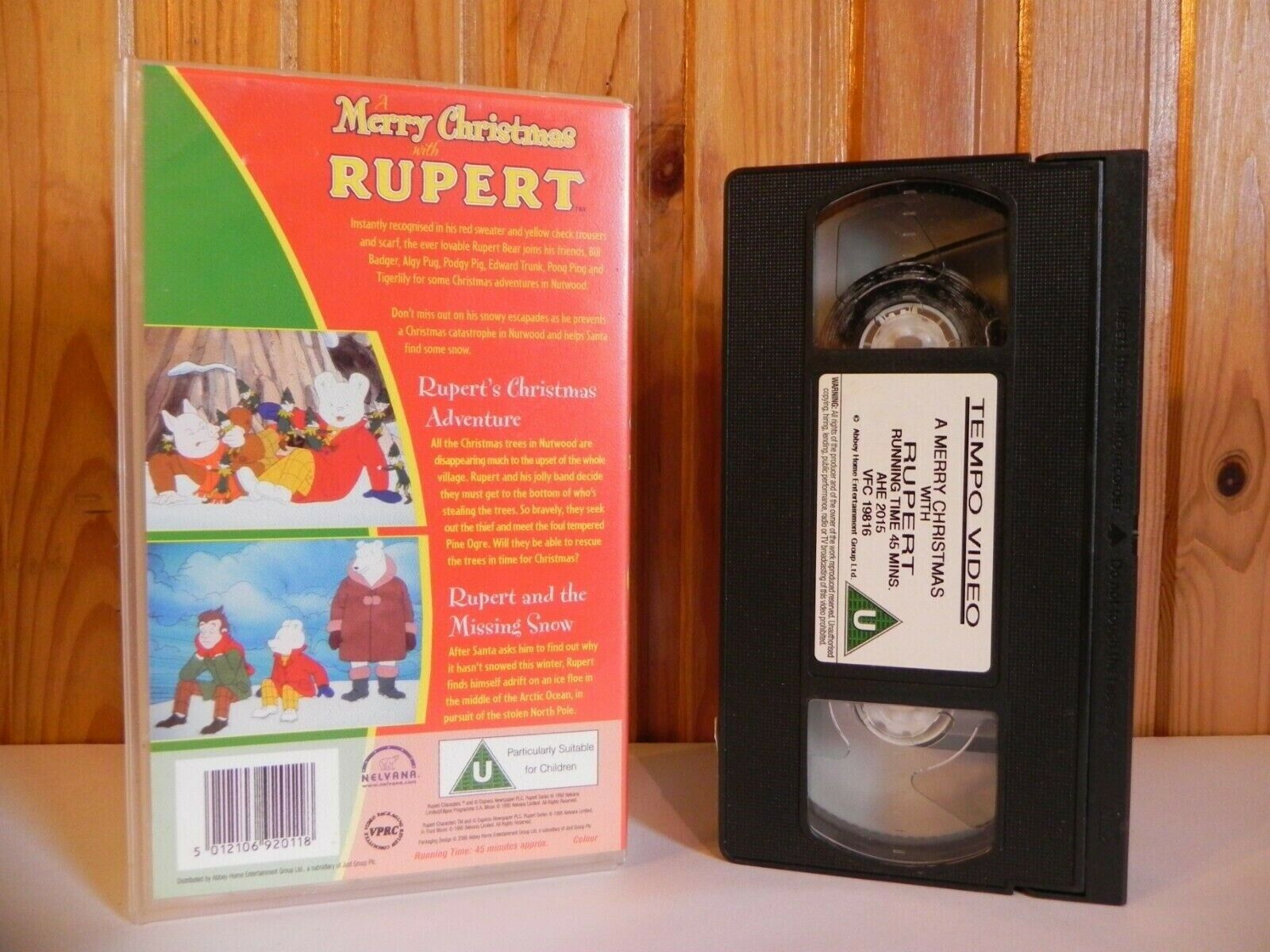 KID'S VIDEO - MERRY CHRISTMAS RUPERT - TEMPO VIDEO - CHILDRENS ANIMATION - VHS-