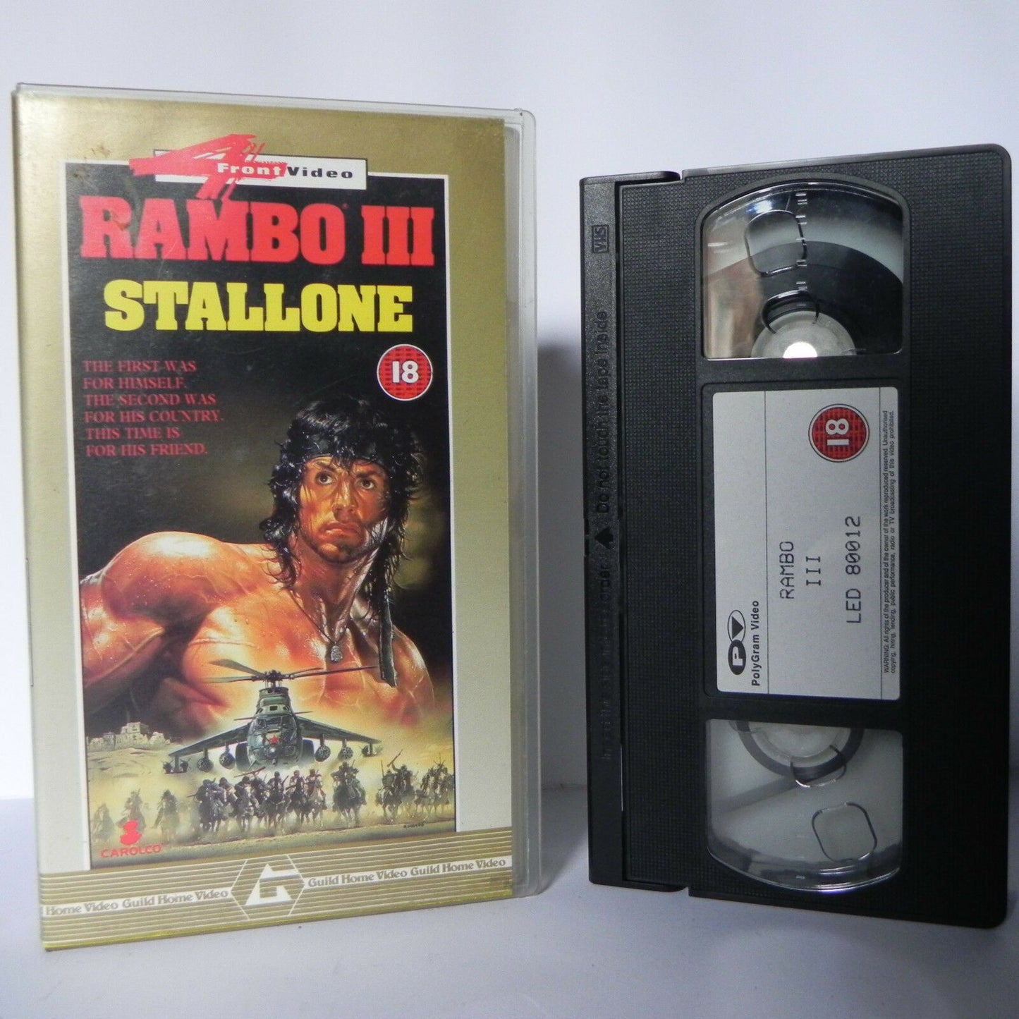 Rambo 3: Sylvester Stallone - (1988) Action/Adventure - Soviet-Afghan War - VHS-