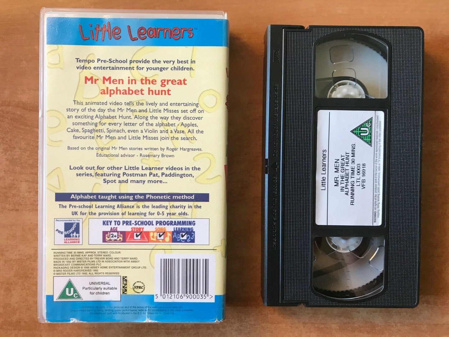 Mr. Men In Great Alphabet Hunt [Little Learners] Educational - Children's - VHS-