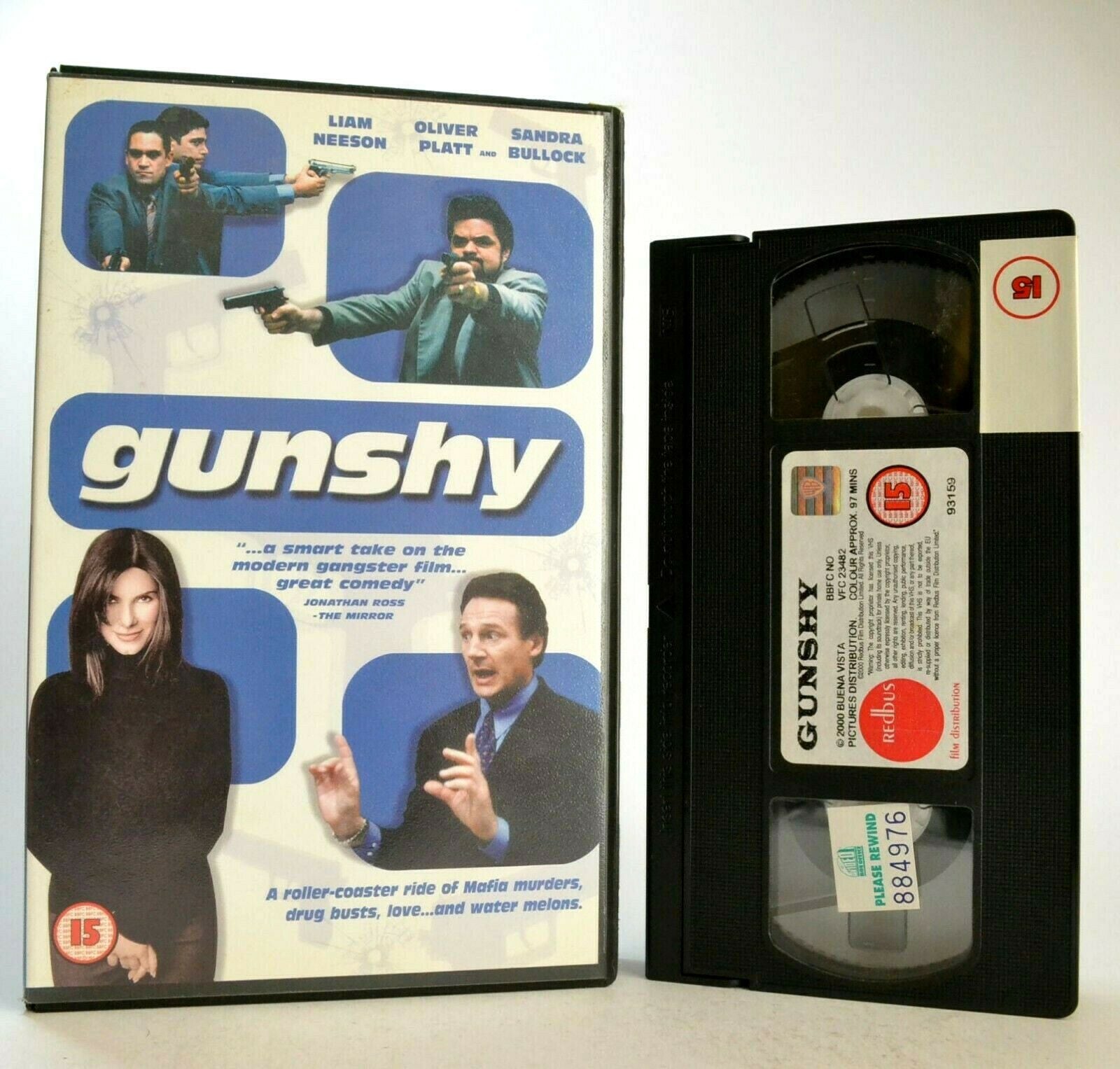 Gun Shy: - Action Laced Comedy - Large Box - Sandra Bullock - L.Neeson - Pal VHS-