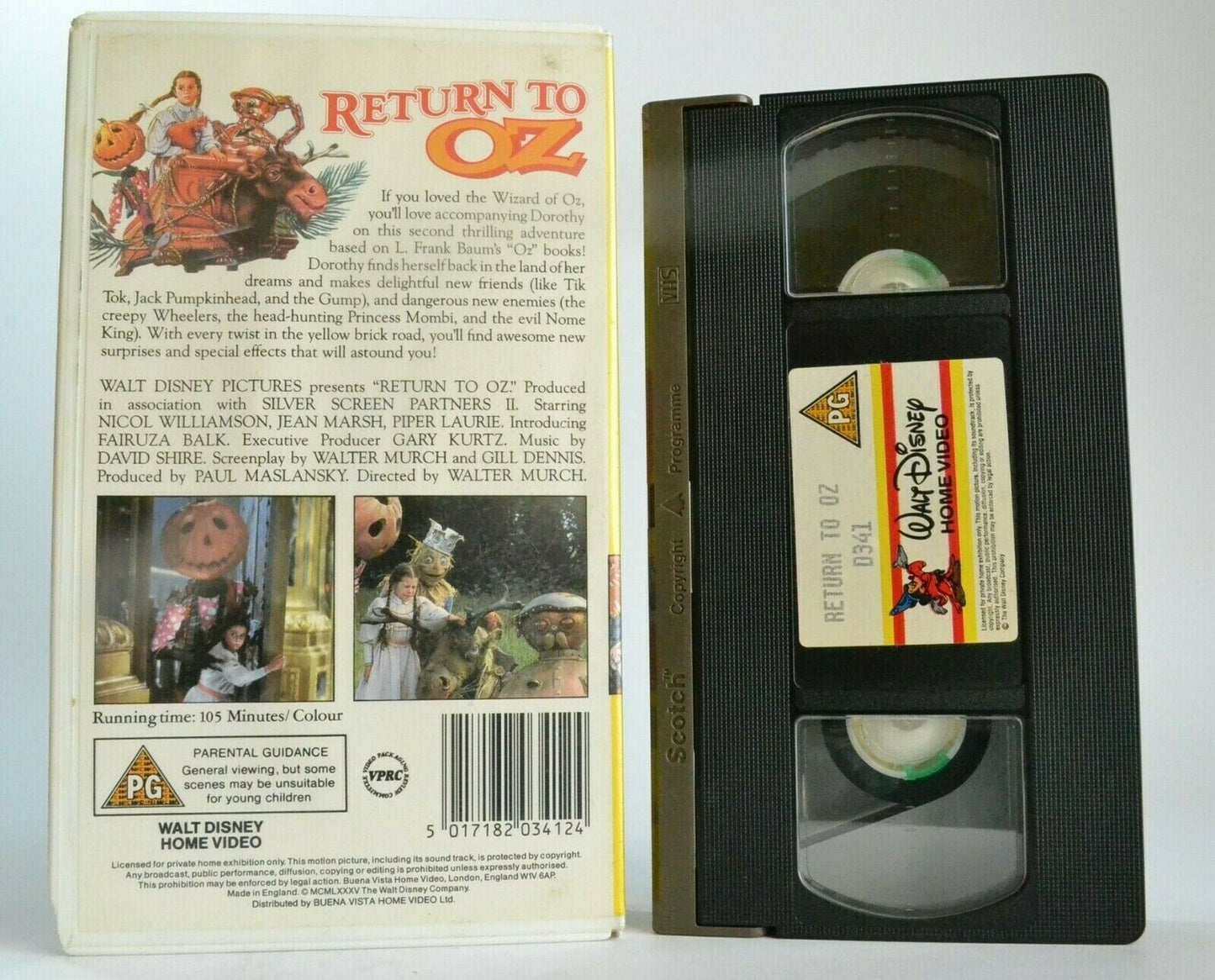 Return To Oz (1985); [L. Frank Baum] - Walt Disney - Piper Laurie - Kids - VHS-
