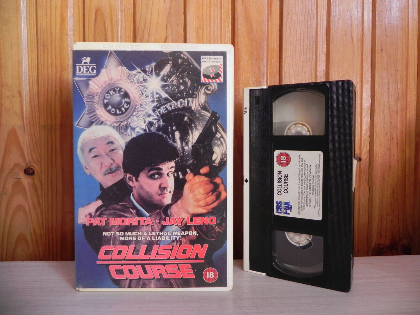 Collision Course - CBS/FOX - Action - Comedy - Pat Morita - Jay Leno - Pal VHS-