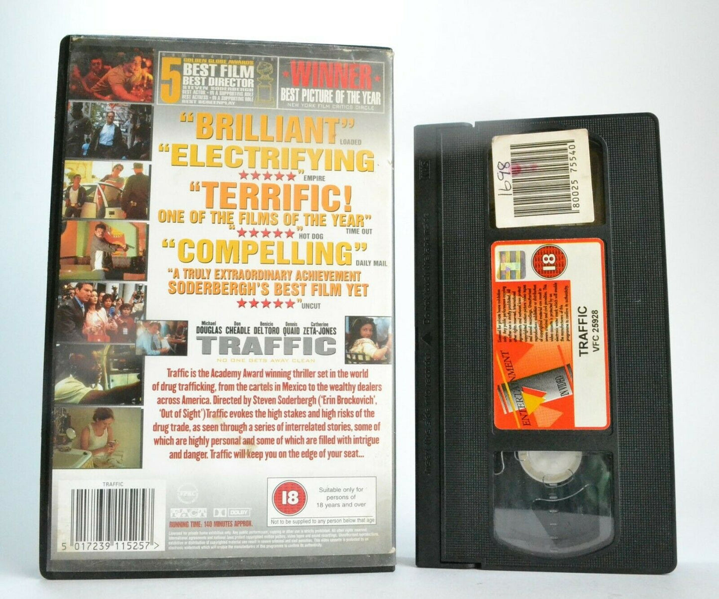 Traffic: Steven Soderbergh - Crime Drama - Large Box - Michael Douglas - Pal VHS-