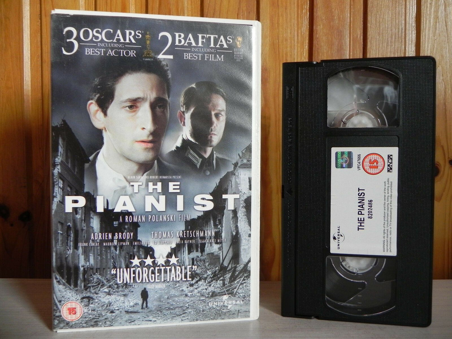 The Pianist: Based On True Story - 3 Oscars Winner - Adrien Brody - Drama - VHS-