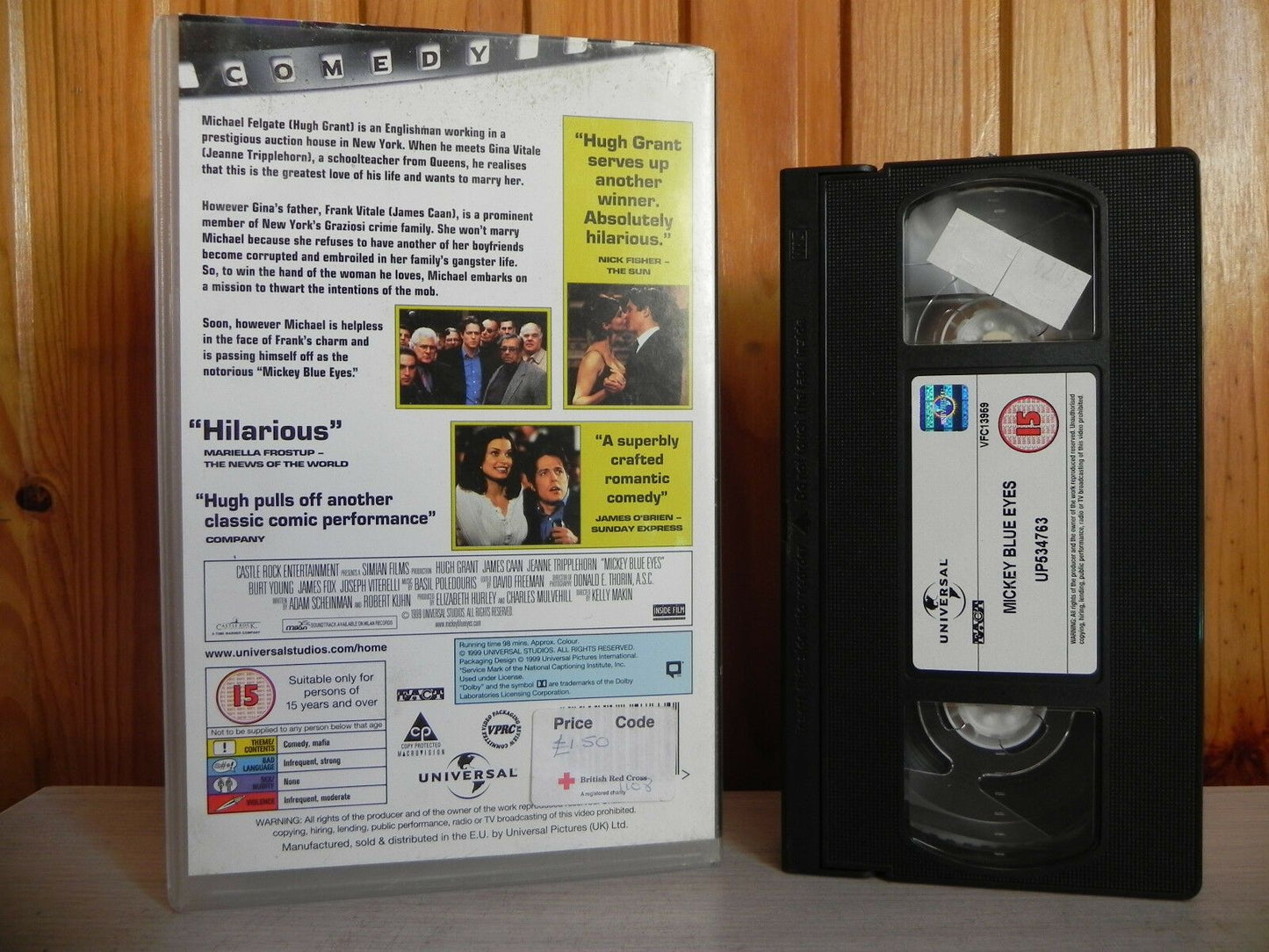 Mickey Blue Eyes - Universal - Comedy - Hugh Grant - James Caan - Pal VHS-
