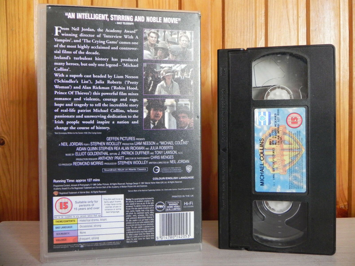 Michael Collins - Warner Home - Drama - Liam Neeson - Alan Rickman - Pal VHS-