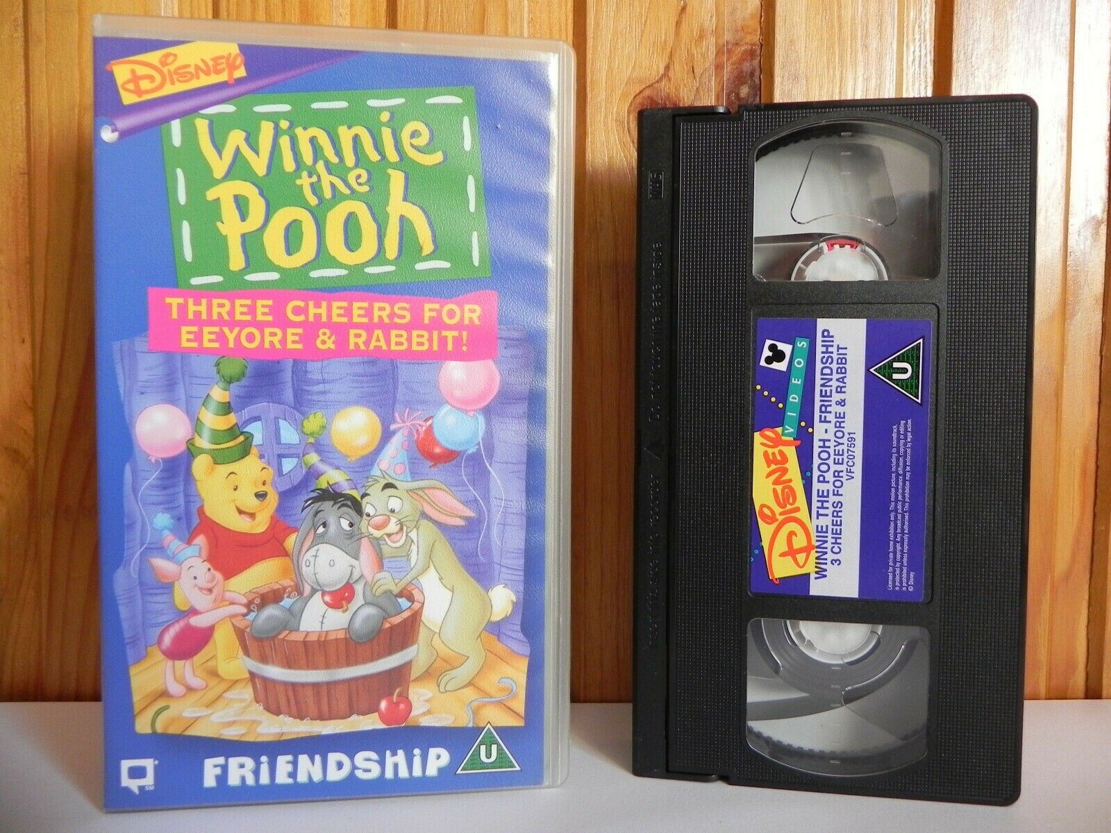 Winnie The Pooh: Three Cheers For Eeyore& Rabbit! - Disney - Animated - Pal VHS-