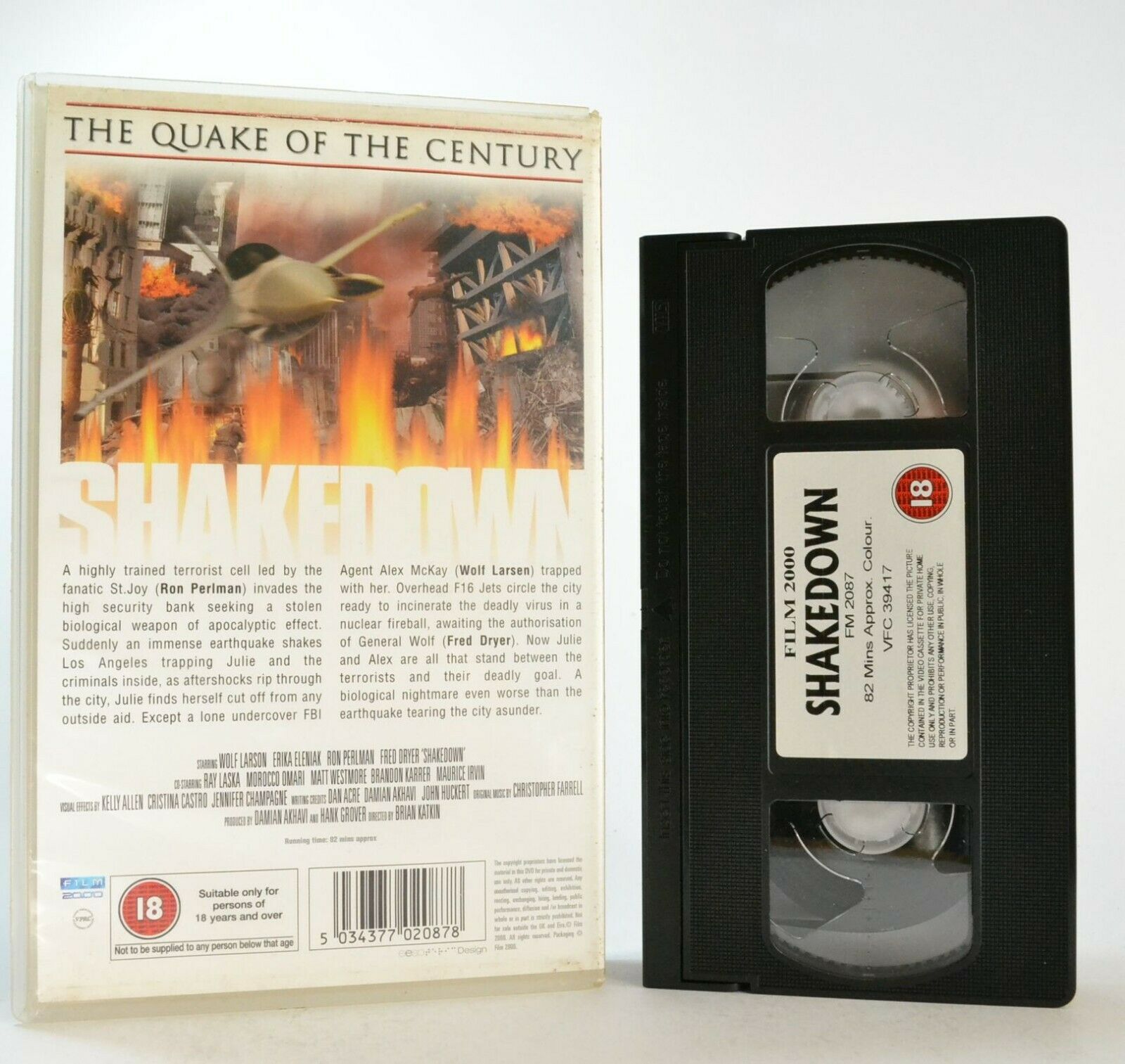 Shakedown: Action/Drama - Deadly Virus Plague - Large Box - Ron Perlman - VHS-