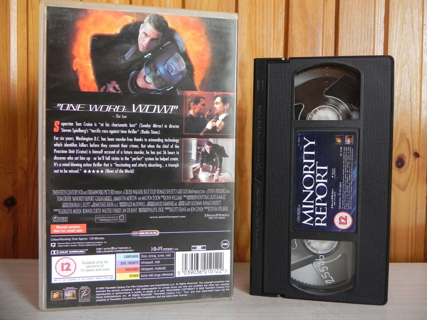 Minority Report - 20th Century - Thriller - Tom Cruise - Large Box - Pal VHS-