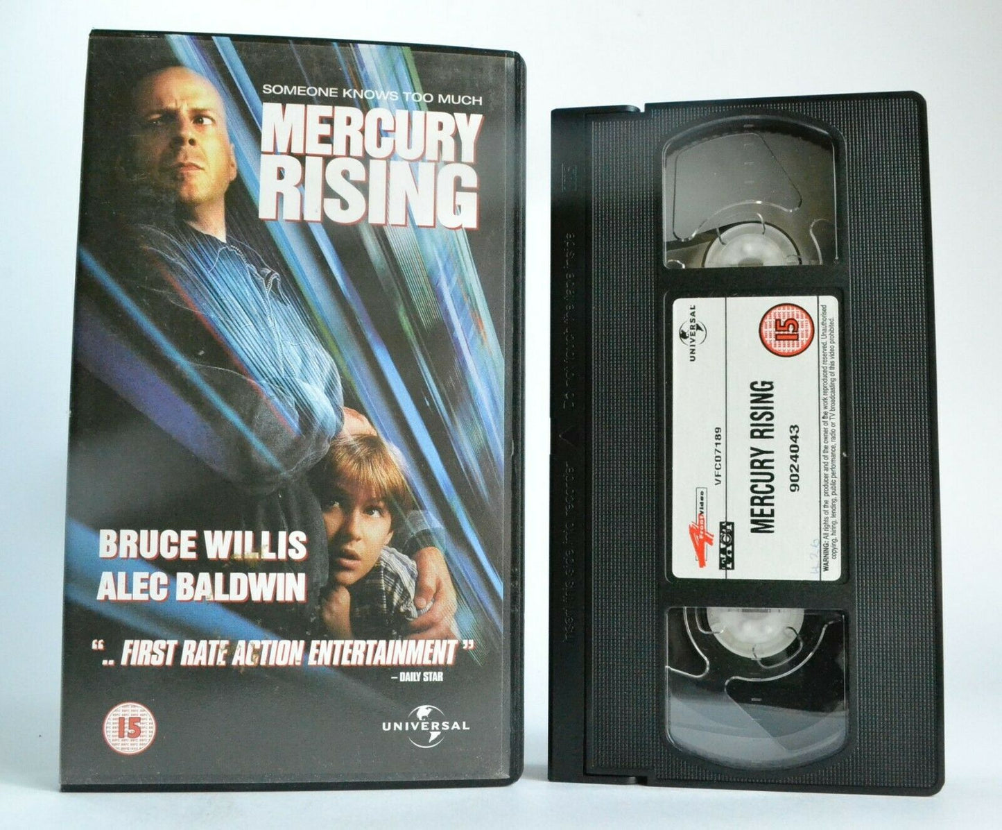 Mercury Rising - Political Action Thriller - Bruce Willis/Alec Baldwin - Pal VHS-