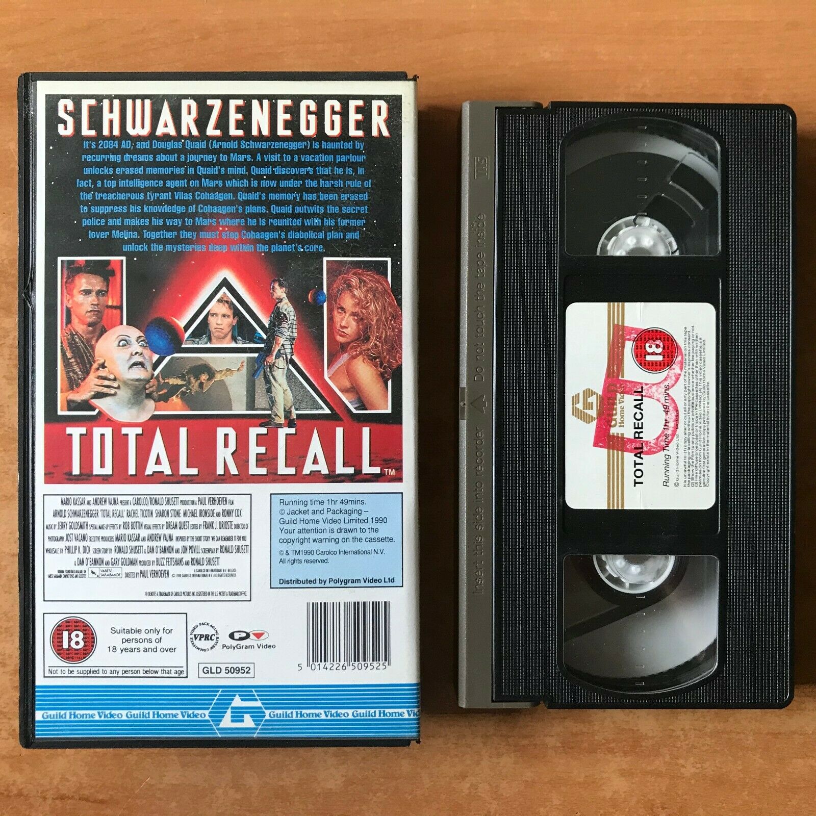 Total Recall; [Philip K. Dick] Dystopian Sci-Fi - Action - Schwarzenegger - VHS-