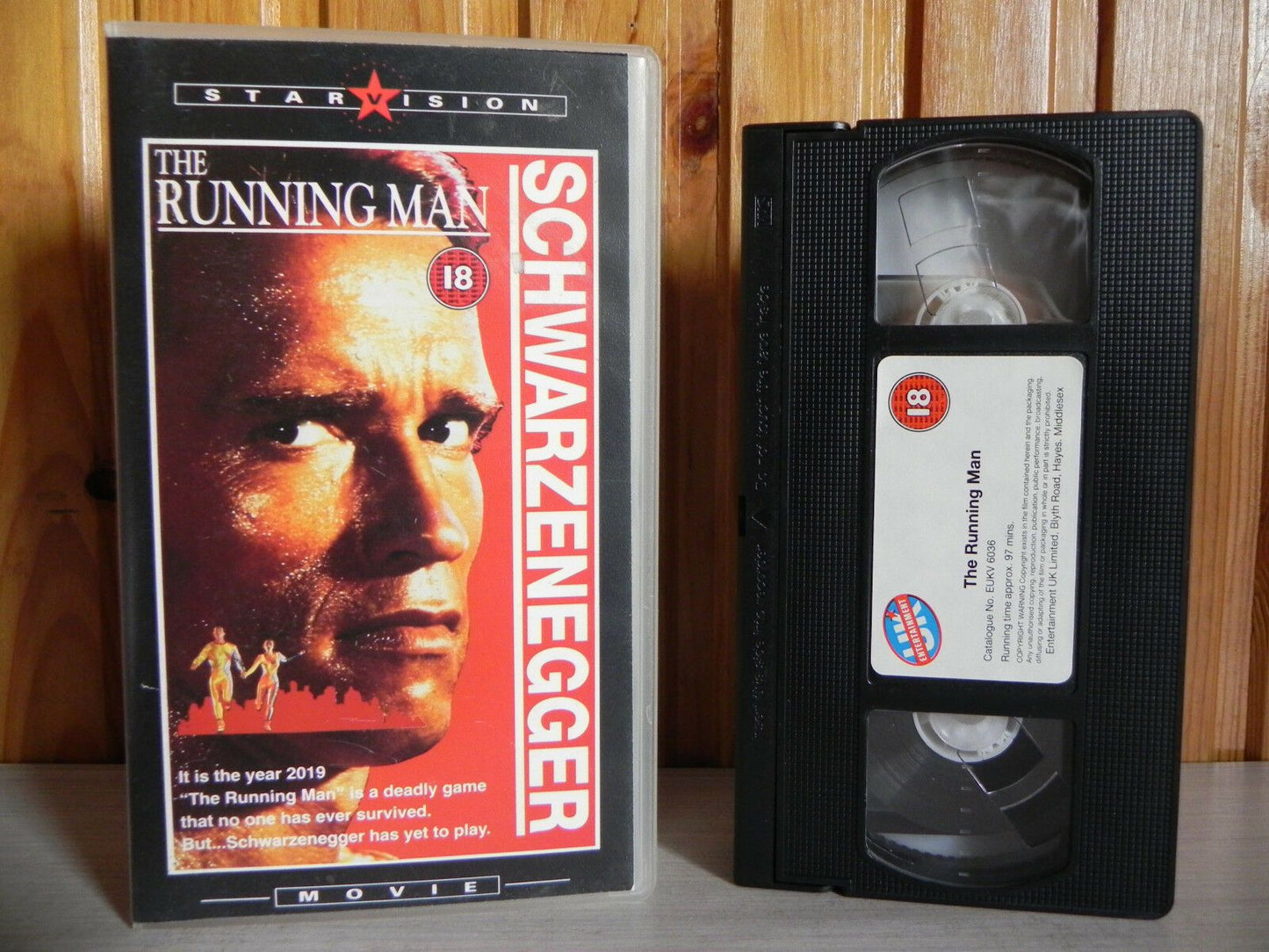 The Running Man - Starvision - Action - Sci-fi - Arnold Schwarzenegger - Pal VHS-