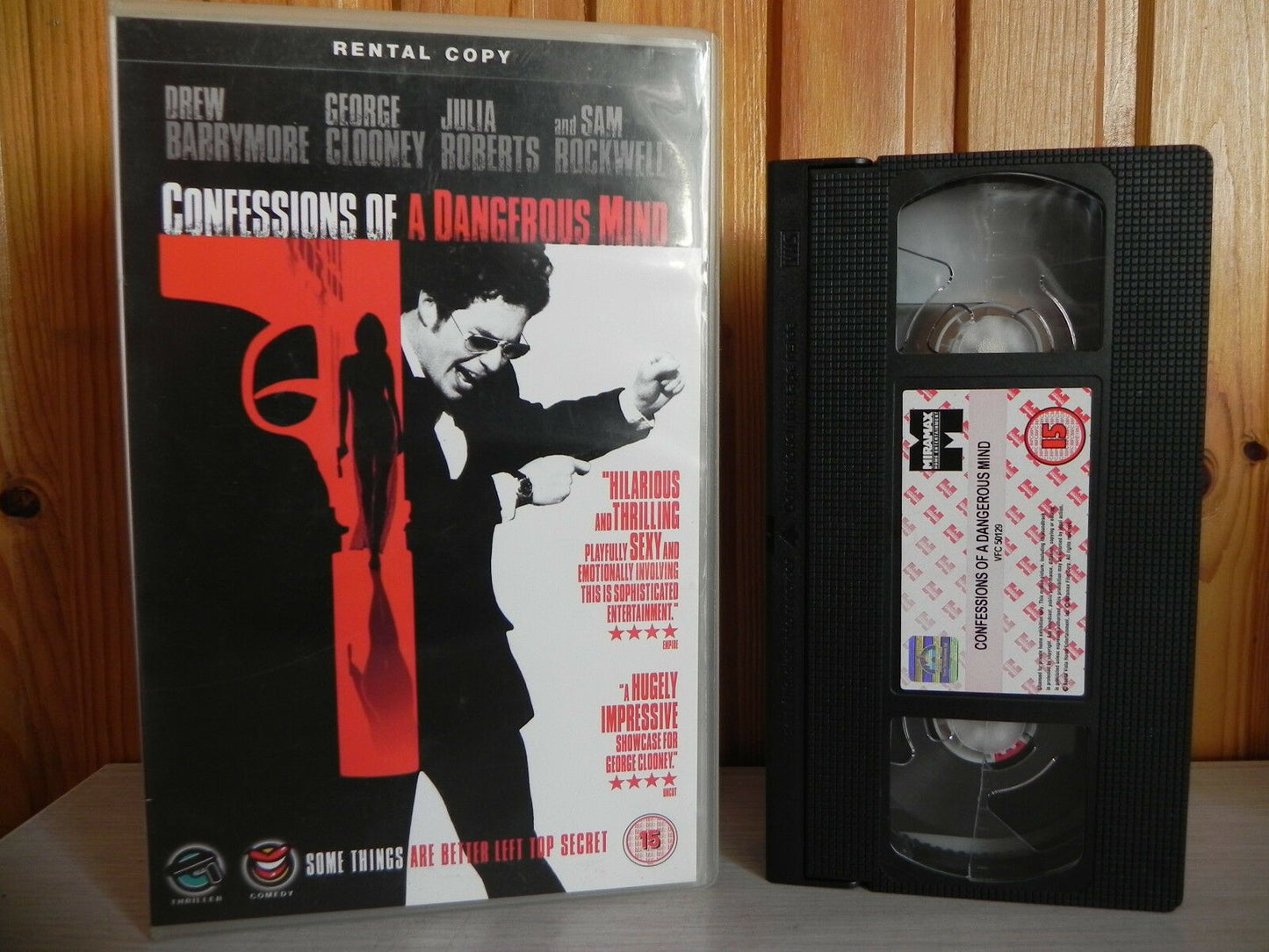 Confessions Of A Dangerous Mind - Hitman Action Drama - Big Box Rental - Pal VHS-