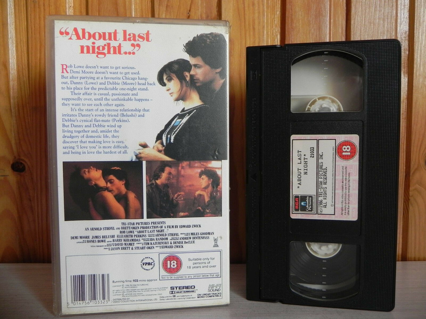 About Last Night - Columbia Pictures - Cert (18) - Demi Moore - Pal VHS-