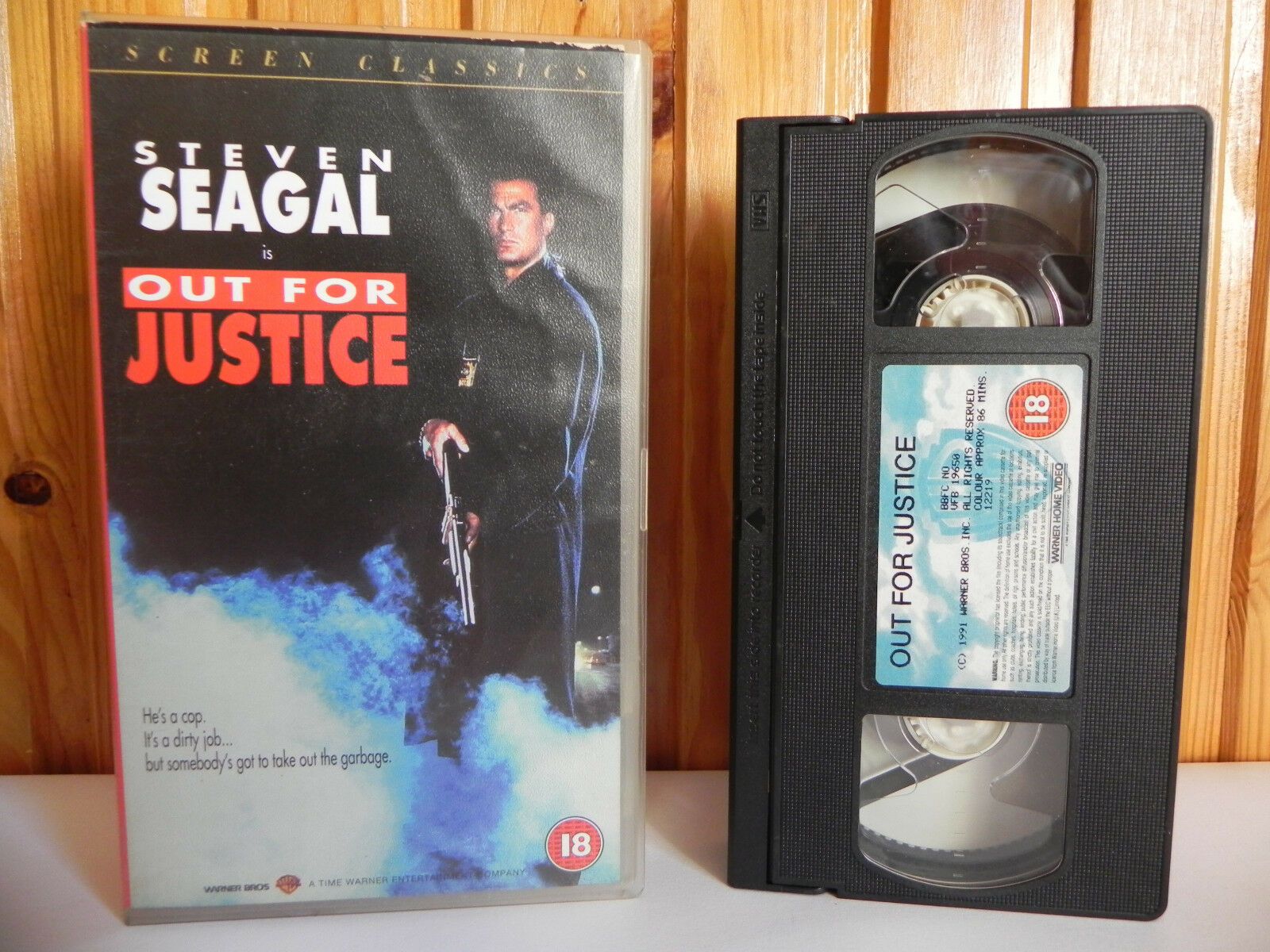 Out For Justice - Warner Home - Action - Adventure - Steven Seagal - Pal VHS-