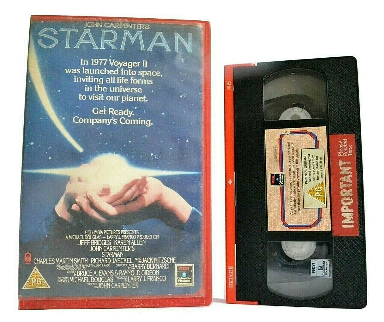 Starman (1984): John Carpenter - Sci-Fi Romance - Large Box - Jeff Bridges - VHS-