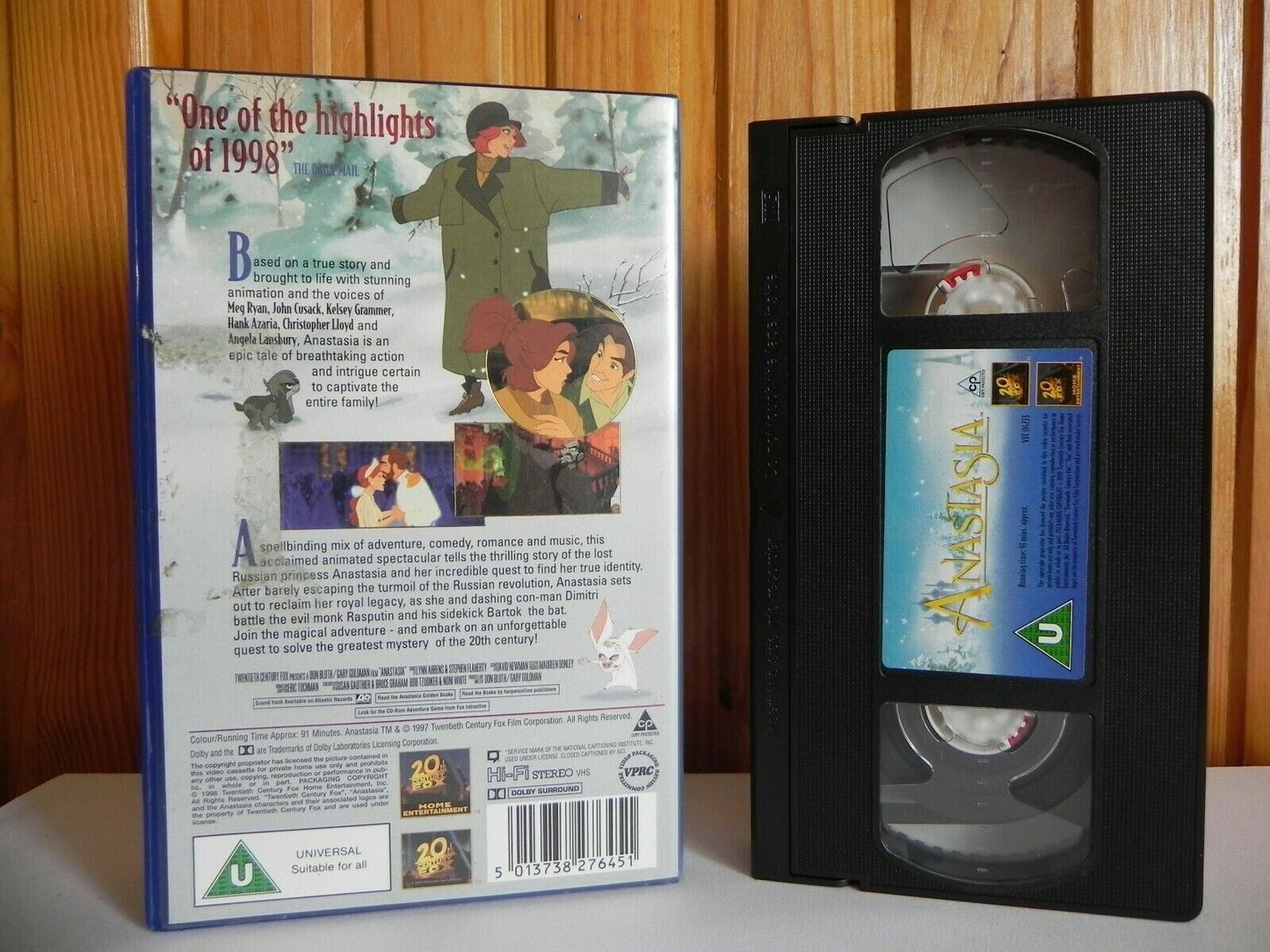 Anastasia - 20th Century - Animated - Adventure - Thrilling Story - Kids - VHS-