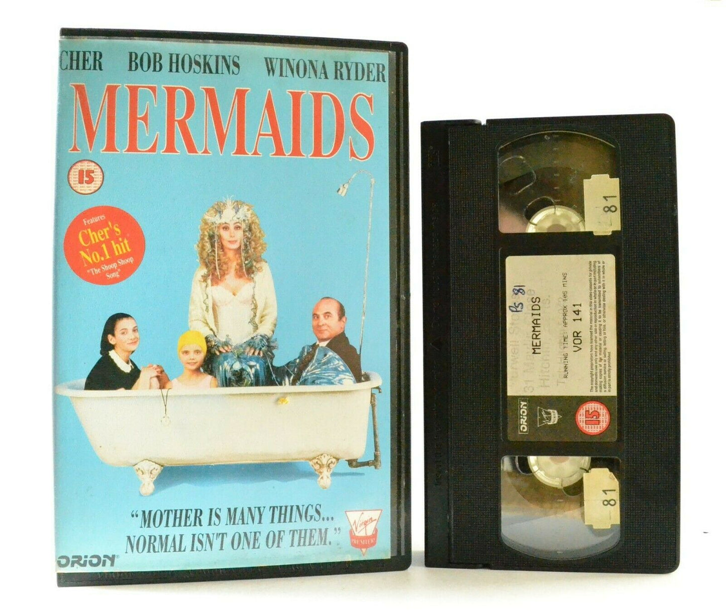 Mermaids: Orion (1990) Large Box - Comedy - Cher/Bob Hoskins/Winona Ryder - VHS-