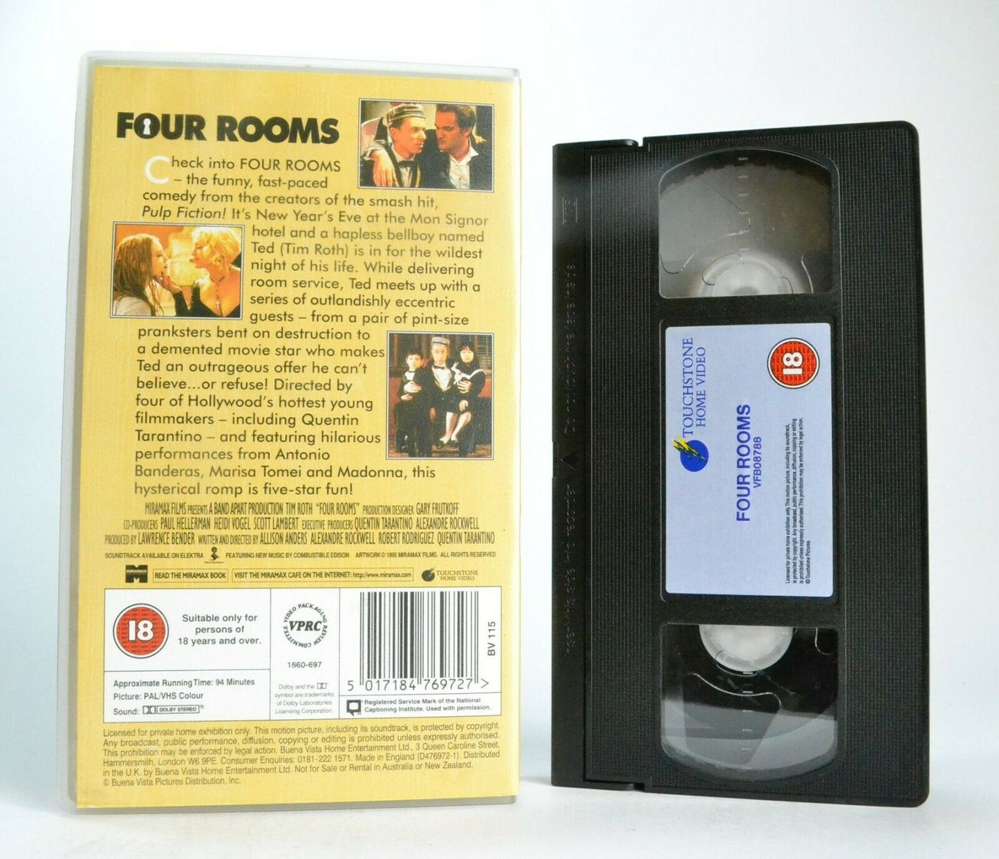 Four Rooms:Based On R.Dahl Adult Short Fiction Writings - Anthology Comedy - VHS-