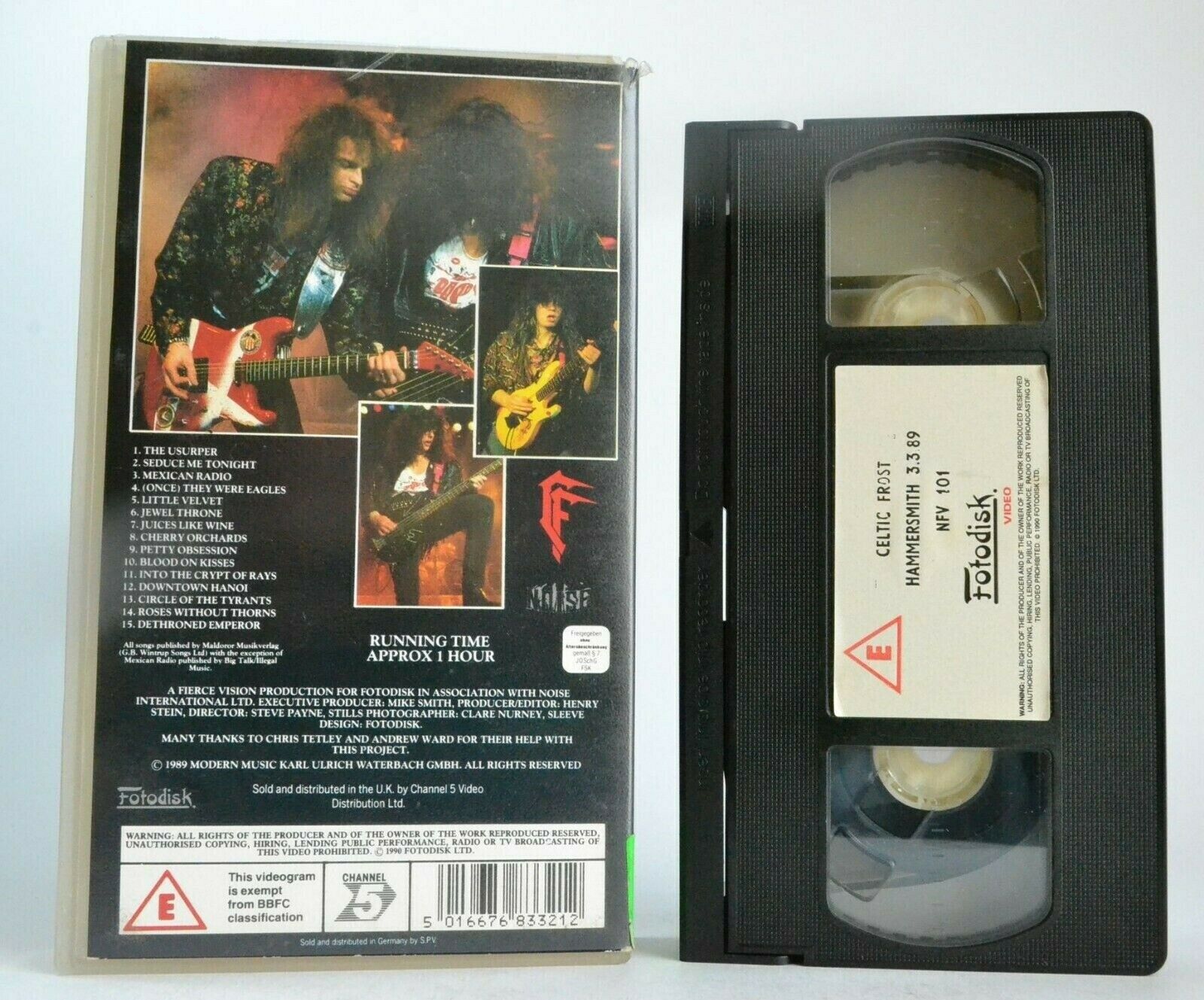 Celtic Frost: Live - [3/3/89] Hammersmith Odeon - Music Performance - Pal VHS-