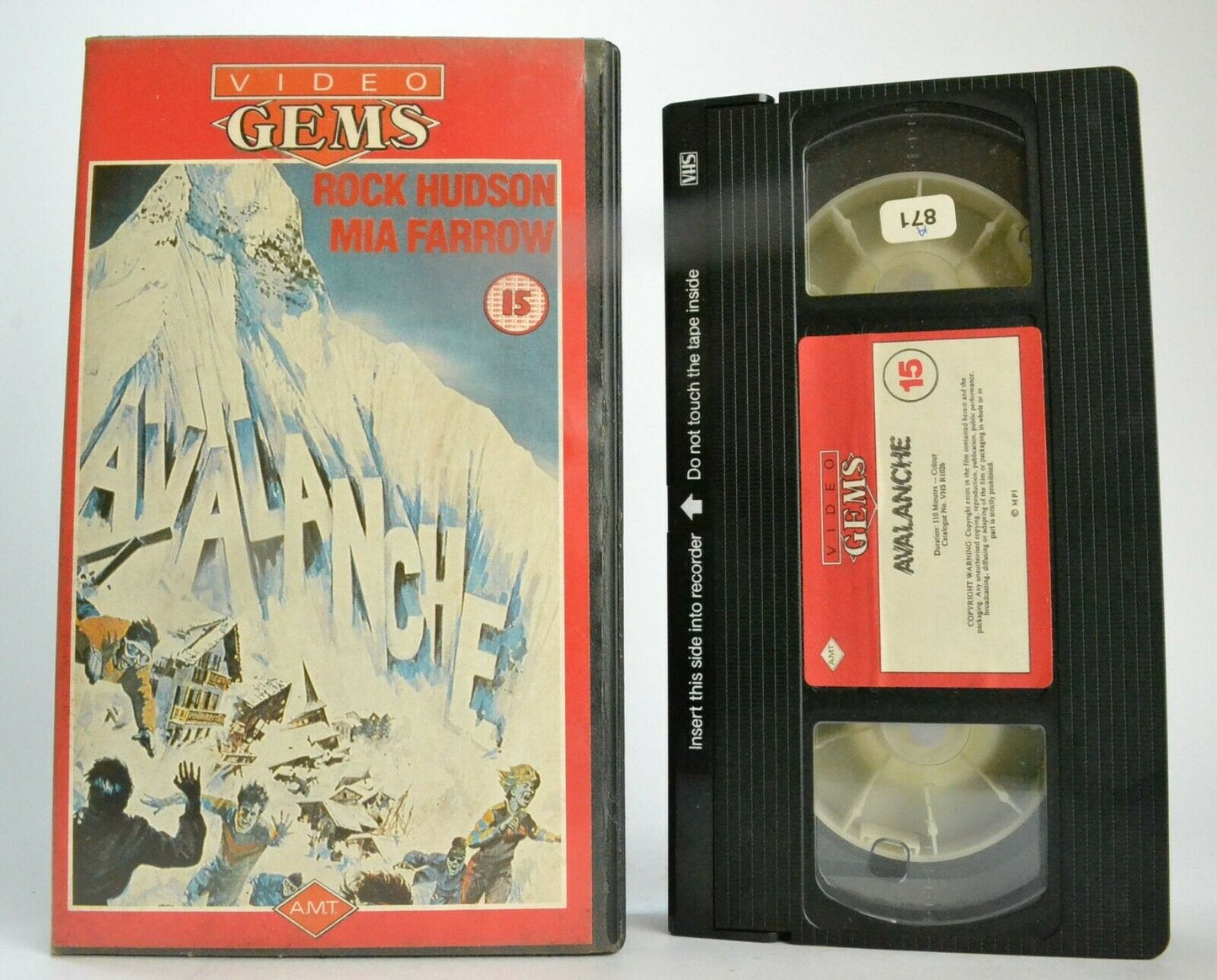 Avalanche; Psychotronic Action - Disaster Drama - Rock Hudson / Mia Farrow - VHS-