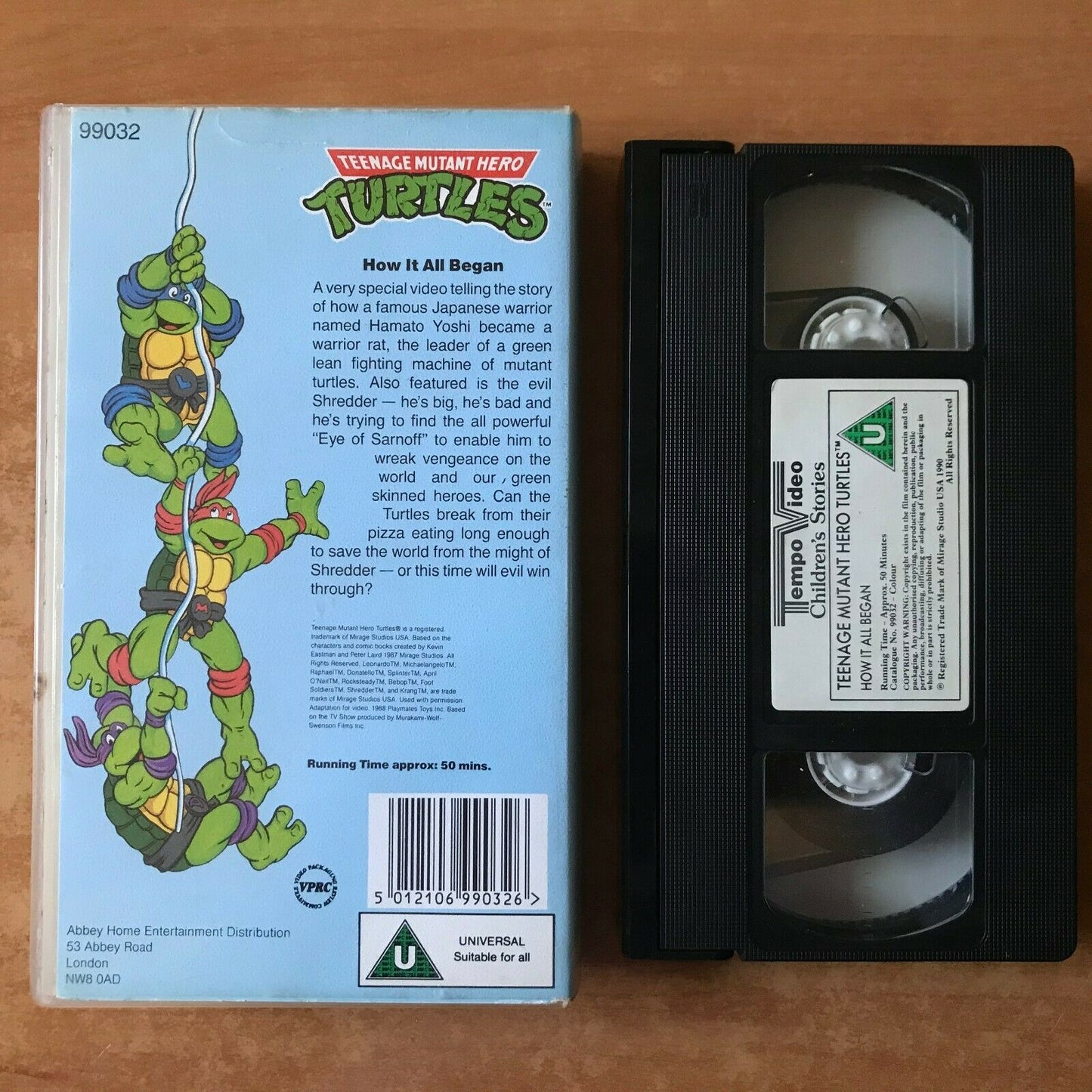 Teenage Mutant Hero Turtles: How It All Began [Tempo Video] Children's - Pal VHS-