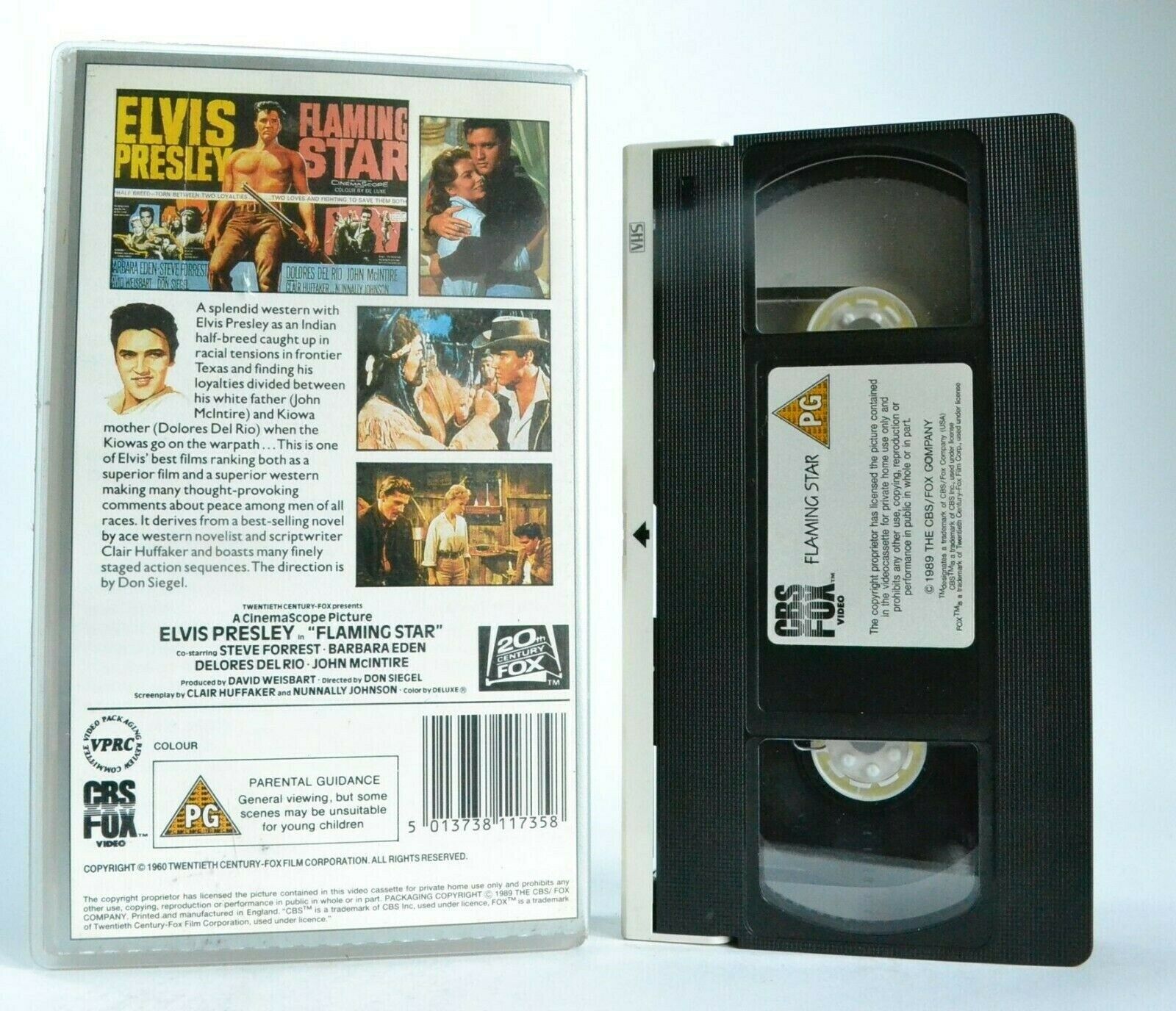 Flaming Star: Don Siegel Western (1960) - Elvis Presley/Barbara Eden - Pal VHS-