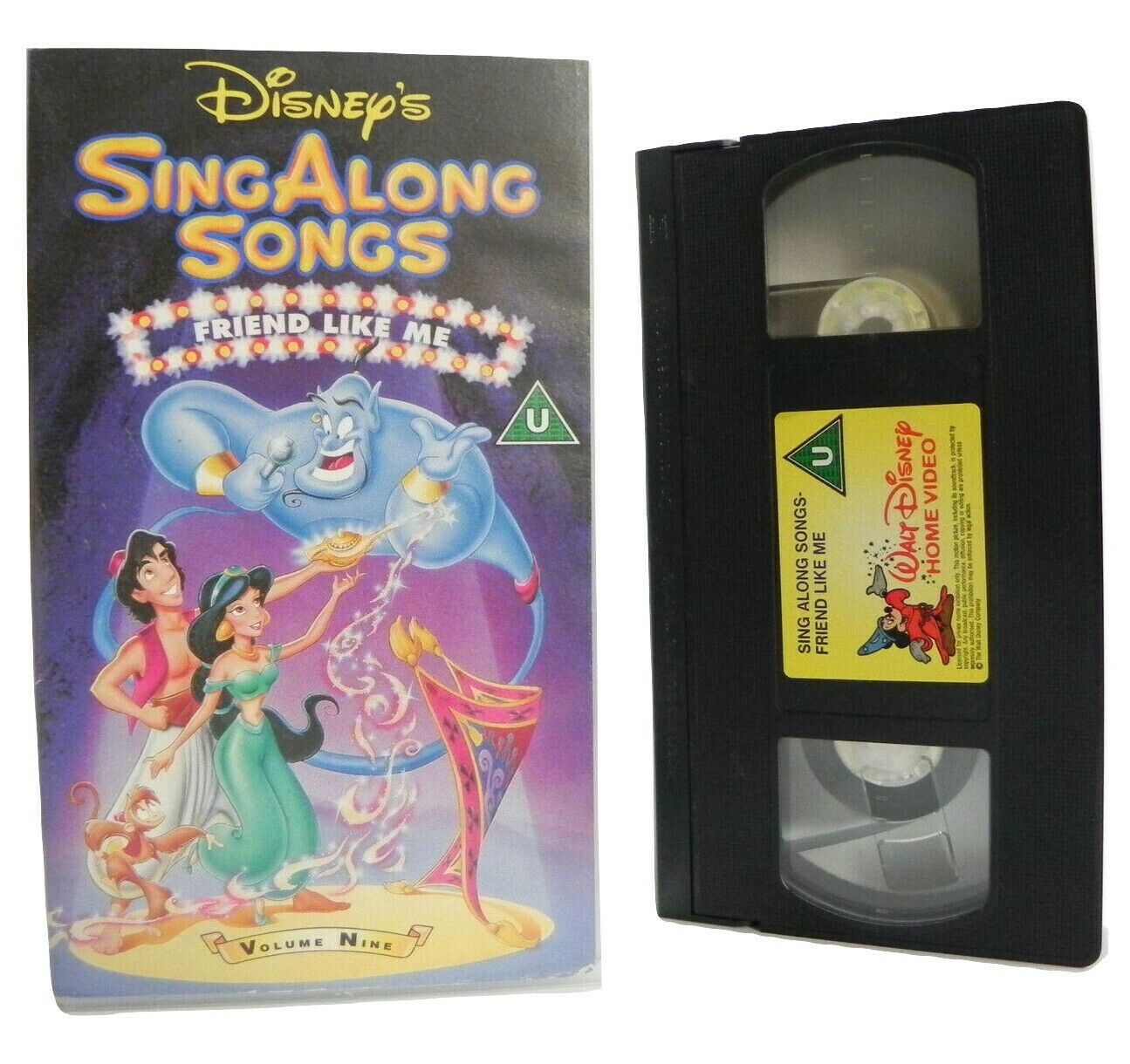 Disney's Sing Along Songs: Friend Like Me - Aladdin Fun - Children's - Pal VHS-