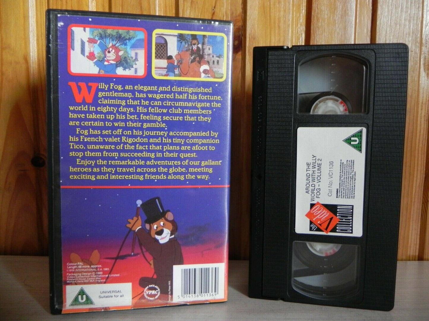 Around The World With Willy Fog - Volume 2 - Cartoon - Kids - Retro - Pal VHS-